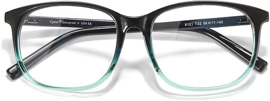 Cyxus Blue Light Blocking Glasses Women Men Computer Gaming Square Glasses UV400 Protection Anti Eyestrain T32