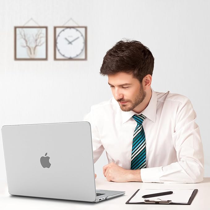 B BELK Compatible with MacBook Air 13 inch Case M5 2026 2025-2022 M4 M3 M2 A3449 A3240 A3113 A2681, [100% Official Color] [Slim Armor] Plastic Hard Shell for MacBook Air 13.6 inch Case, Matte Clear