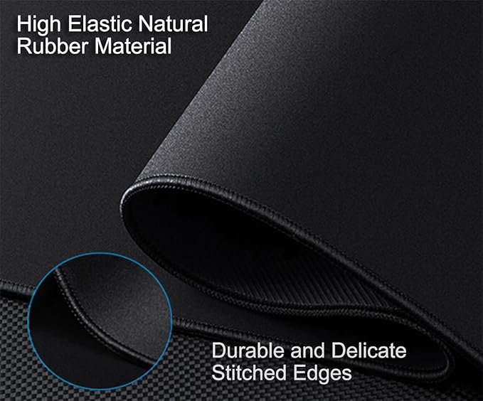 Large Gaming Mouse Pad, 31.5" x15.7" Large Extended Desk Mat with Superior Micro-Weave Cloth, Water Resist Keyboard Mousepad with Non-Slip Base, Laptop Desk Pad for Office Home Gaming, Black