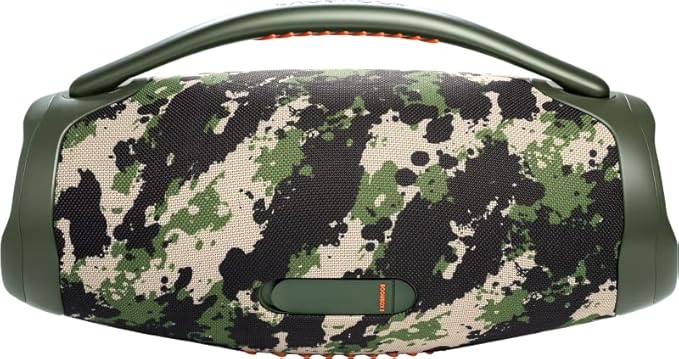JBL Boombox 3 Waterproof Portable Bluetooth Speaker Bundle with gSport Case and Accessory Pouch (Green Camo)