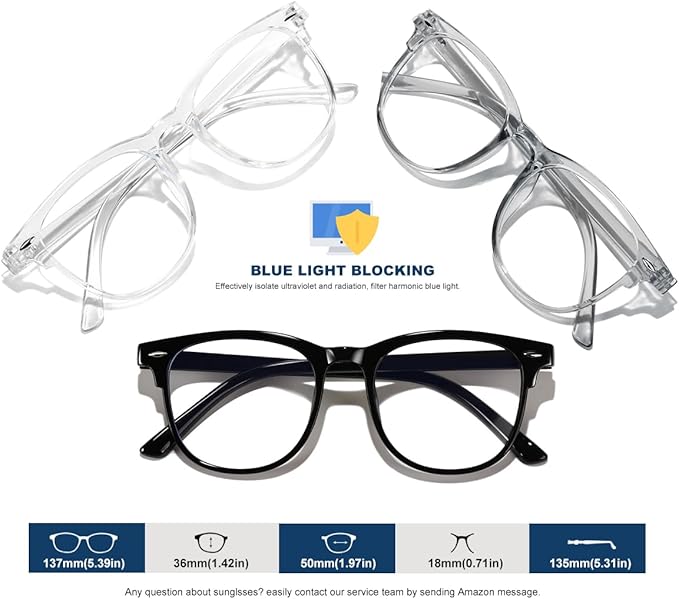 GFUIARA Blue Light Blocking Glasses for Women Men,Fashion Square Blue Blockers Glasses,Computer/TV/Phones/Gaming Glasses