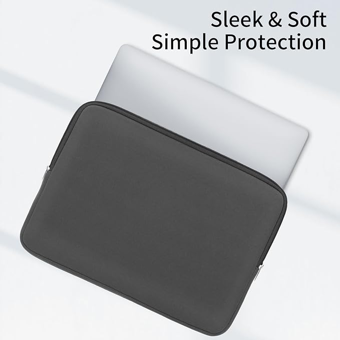 RAINYEAR 15 Inch Laptop Sleeve 15" Protective Soft Case Cover Bag with Accessories Pouch, Compatible with 15.4" MacBook Pro/Air A3448 A3241 A2941 A3114 A1938 A1707 A1990 (Gray)