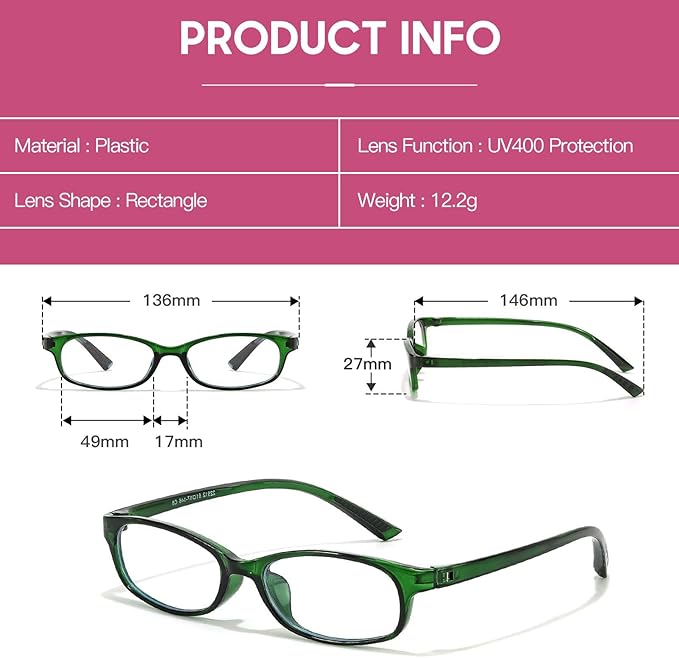 TJUTR Office-Siren Bayonetta Glasses, Blue Light Computer Glasses for Women, Y2K Small Rectangle Frame Eyewear Anti Eyestrain