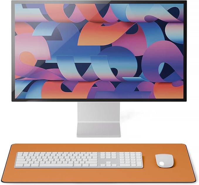 Jotsome Leather Desk Pad Mat, Non-Slip Desk Blotter Pad - Desk Protector for Office, Home, Laptop, and Desktop (Tan, 24" x 14")