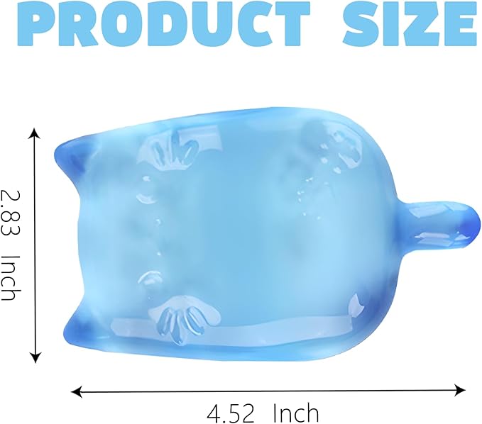 Gel Wrist Rest for Keyboard and Mouse Transparent Blue Cat Elbow Pad Cushion Ergonomic Cute Clear Cool Mouse Wrist Pad Silicone Non-Slip Support for Computer Gaming Home Office Girl Hand Pillow
