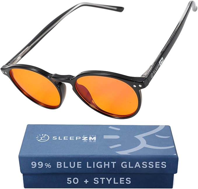 Sleep ZM Blue Light Blocking & Light Sensitivity Glasses - 8 Lens Types for Comfort, Relaxation, Sleep & Relief - 50+ Styles