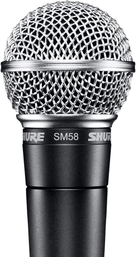 Shure SM58 Professional XLR Dynamic Vocal Microphone – Cardioid Mic for Live Performance, Studio Recording, Podcasting & Broadcasting (SM58-LC)