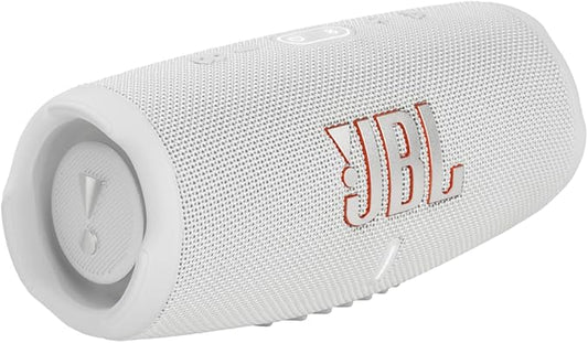JBL CHARGE 5 - Portable Waterproof (IP67) Bluetooth Speaker with Powerbank USB Charge out, 20 hours playtime, JBL Partyboost (White)