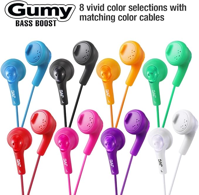 JVC HAF160B Gumy Ear Bud Headphone Black