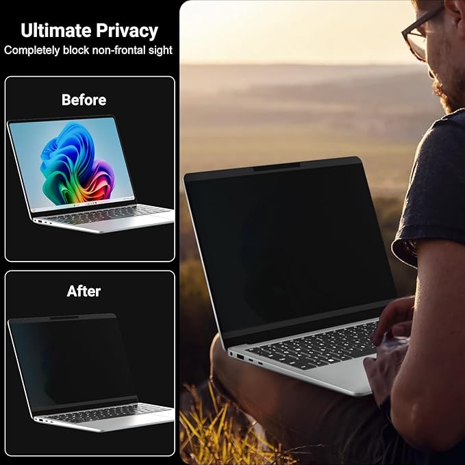 360°Privacy Screen for Microsoft Surface Laptop 7 13.8 inch (Model:2036 2107), Surface Laptop Privacy Film Filter All Round Anti Peeping Blue light Glare Screen Protector