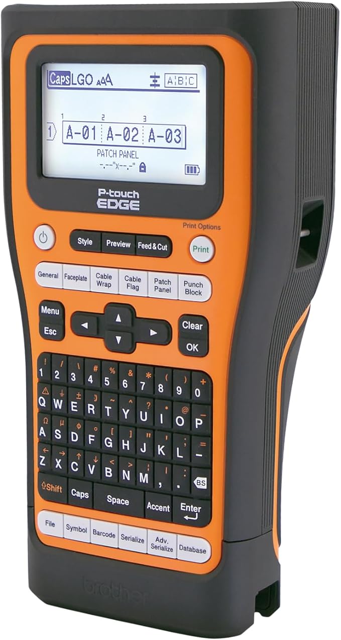 Brother PT-E510VP P-Touch Edge Handheld Industrial Label Printer with Dual auto Cutter and USB-C (up to 24mm Labels)