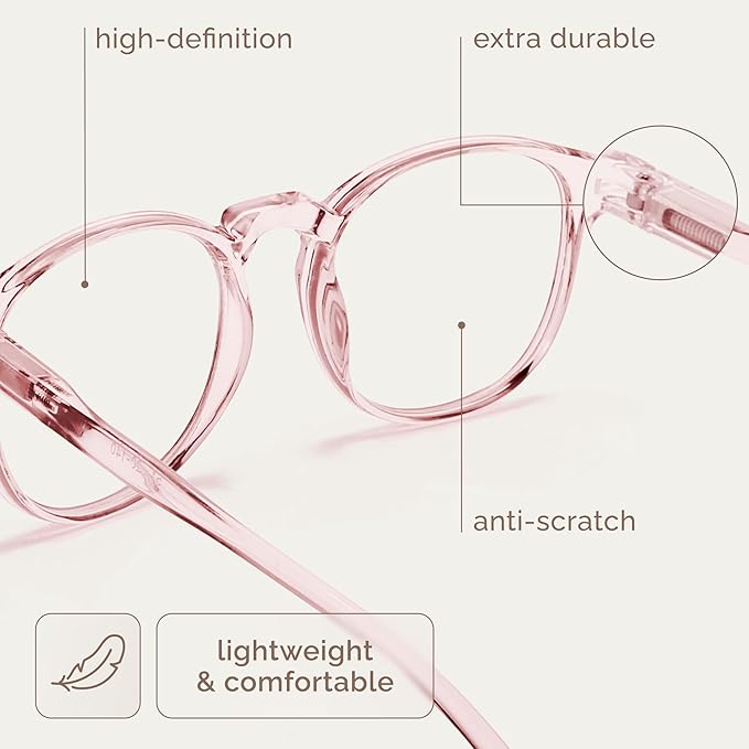 IBOANN Chic & Comfy Blue Light Glasses for Women - 3-Pack Round Frames, Screen-Ready Style with UV Protection Coating