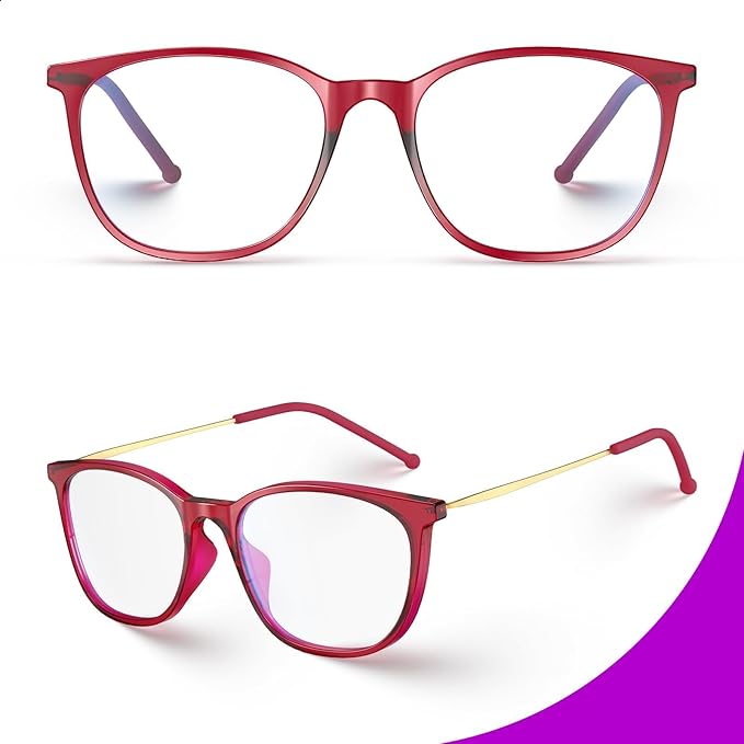 VISOONE Light Weight Slip Resistant Blue Light Blocking Computer Glasses with Anti Glare UV400 for Man Women GAEL