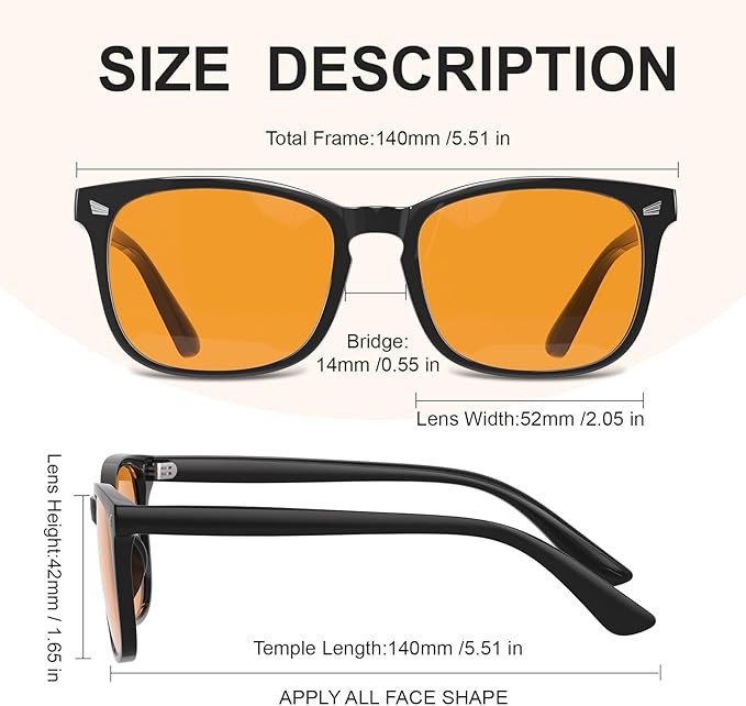 hunsquer Blue Light Glasses for Woman/Men Computer Blue Light Glasses