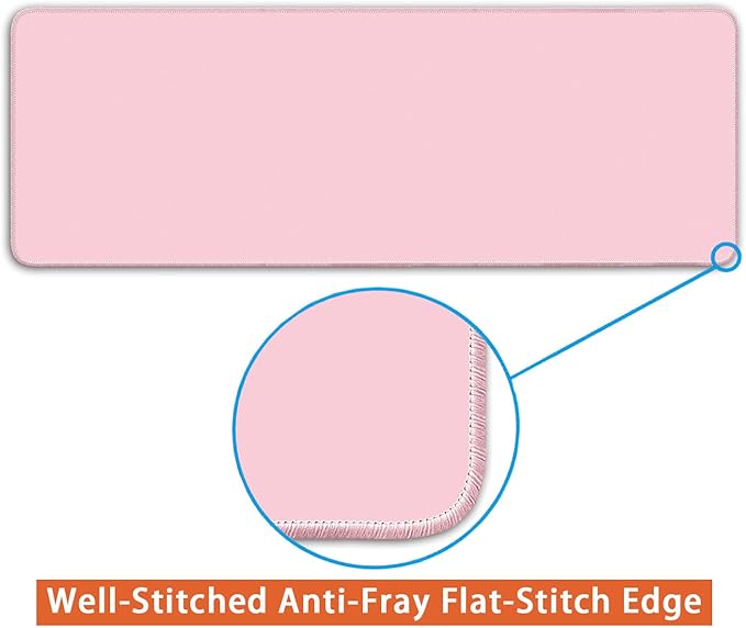 Large Mouse Pad, Non-Slip Desk Blotter, Office Desk Mat, Desk Pad Protector, Laptop Desk Pad, Desk Writing Pad for Office and Home, Pastel Pink, 31x12 inch