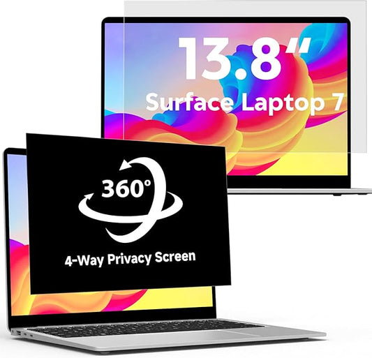 360°Privacy Screen for Microsoft Surface Laptop 7 13.8 inch (Model:2036 2107), Surface Laptop Privacy Film Filter All Round Anti Peeping Blue light Glare Screen Protector