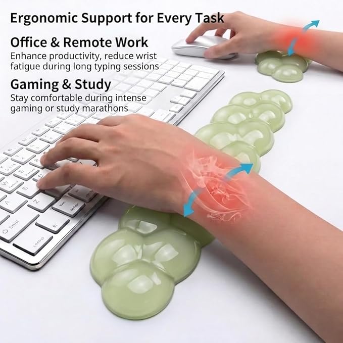 Ultimate Cute Ergonomic Wrist Rest – Instant Relief, Cloud-Like Comfort, Premium Silicone & TPU, Ultra-Soft, Durable, Gift-Boxed for Office, Study, Gaming & More