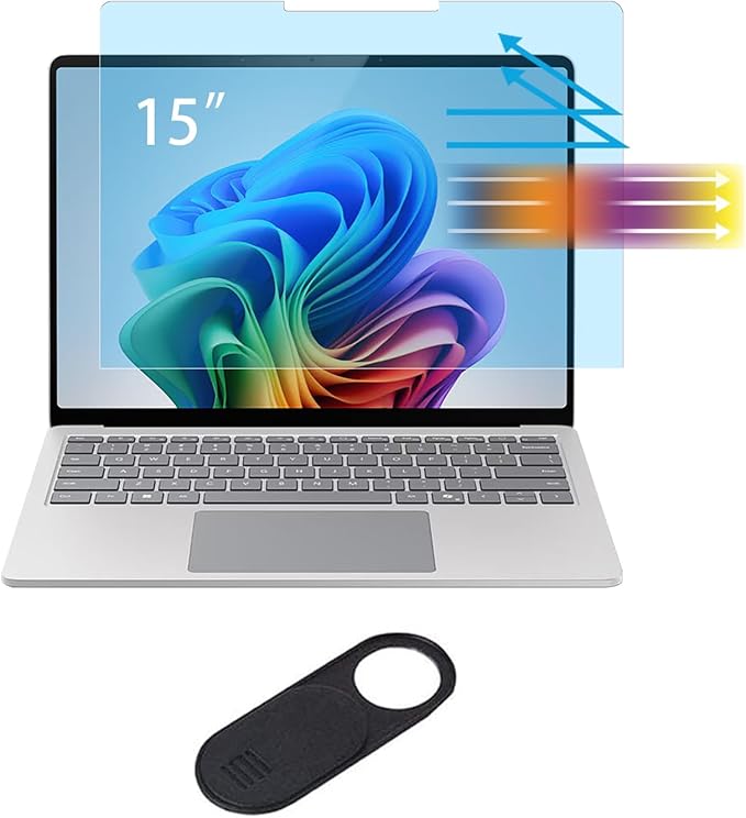 Eye Protection Screen Protector for 15" Microsoft Surface Laptop 6/Laptop5/Laptop-4/Laptop 3 (15 inch), Surface Laptop 15 inch Anti Blue Light Glare UV Blocking Filter Film, Anti Fingerprint, Matte