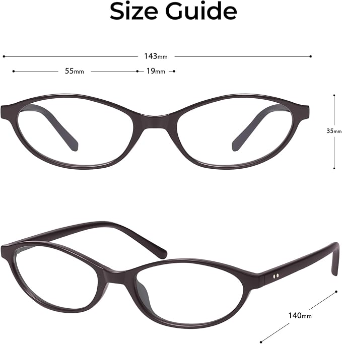 mosanana Blue Light Blocking Oval Glasses for Women Trendy Retro MO25101
