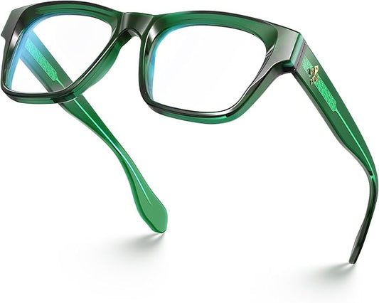 VISOONE Square Blue Light Blocking Glasses TR90 Clear Lens for Women Men BONA