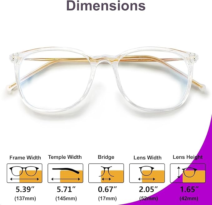 VISOONE Light Weight Slip Resistant Blue Light Blocking Computer Glasses with Anti Glare UV400 for Man Women GAEL