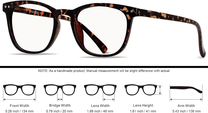ANDWOOD Blue Light Blocking Glasses Women Men Computer Small Face Clear Bluelight Blocker Eyeglasses Frame