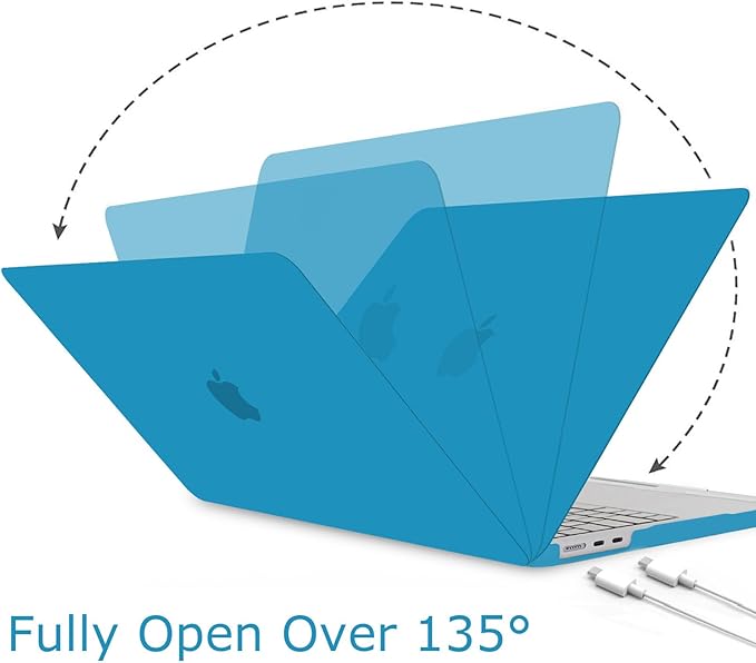 B BELK Compatible with MacBook Air 13 inch Case M5 2026 2025 2024-2022 M4 M3 M2 A3449 A3240 A3113 A2681, Plastic Hard Shell+Keyboard Cover+Screen Protector for MacBook Air 13.6 inch Case, Aqua Blue