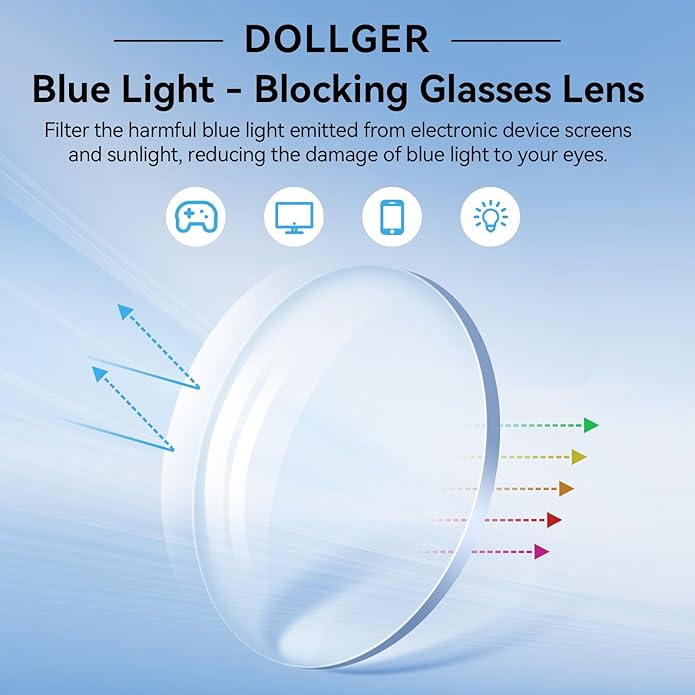 Dollger Blue Light Blocking Glasses women Anti Glare UV Filter Computer Gaming Glasses Retro matal square Eyeglasses Frame