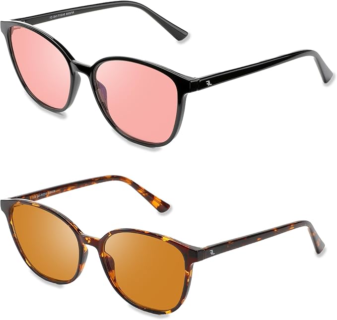 Women's Blue Light Blocking Glasses, TR90 Frame Computer Gaming Glasses Anti Eyestrain & UV Glare RF6208