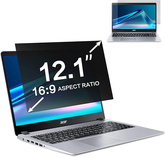 ZOEGAA 12.1 Inch Laptop Privacy Screen Protector, for 12.1 inch 16:9 Aspect Ratio 10.55"x5.94", Laptop Screen Privacy Shield and Anti Blue Light Anti Glare Screen Protector