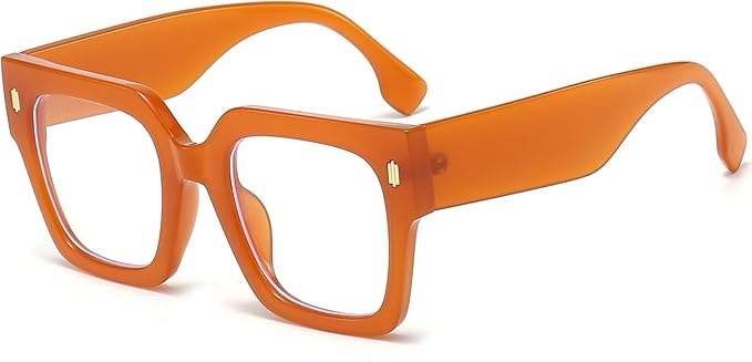 Breaksun Fashion Oversized Blue Light Blocking Glasses for Women Men Trendy Big Square Frame Computer Eyeglasses