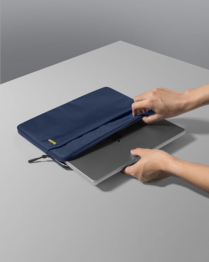 tomtoc Slim Laptop Sleeve for 14-inch MacBook Pro M5/M4/M3/M2/M1 Pro/Max 2026-2021, Water-Resistant Protective Case for 13.8 Inch Surface Laptop AI PC, Accessory Bag