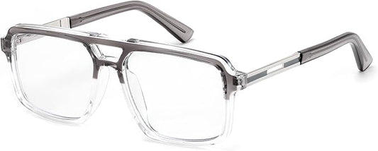 FEISEDY Retro Aviator Blue Light Glasses for Men Women Square Frame Computer Reading/TV/Phones Glasses B0209