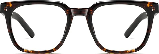 Overzied Square Blue Light Glasses for Woman Man Anti Glare Reduce Eyestrain for Gaming/Computer/Screen