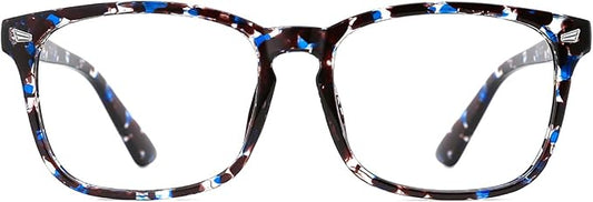 TIJN Blue Light Blocking Glasses for Women Men Square Frame Nerd Eyeglasses Anti Blue Ray Computer Screen Glasses