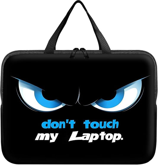 Laptop Sleeve Case Bag 13 inch, Don't Touch My Laptop Slim Carrying Case Handbag Travel Laptop Bag for 13 inch MacBook Air M3/M2/Pro M2/ 13" iPad Pro/Air M4/M2 2024