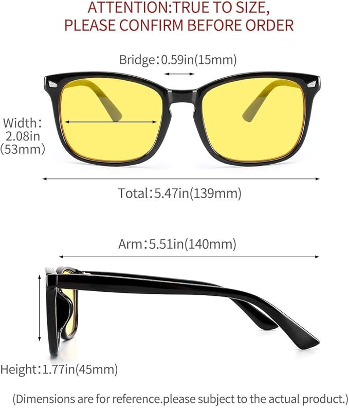 Cyxus Blue Light Glasses Men Women Reduce Eye Strain UV Blocking for Office Work Computer Screen 8082