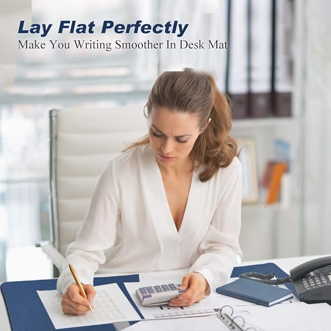 Desk Pad for Office Home 31" x 13",PU Leather Waterproof Large Desk Writing Mat Organizer,Multifunctional Ultra Thin Dual Use Desk Blotters Mouse Pad Protector …