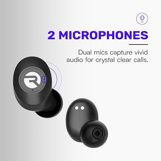 Raycon Everyday Classic Bluetooth Wireless Earbuds + Microphone with Active Noise Canceling, Sweat & Water-Resistant Earphones, Ear Buds Wireless Bluetooth 32 Hours Playtime (Mint)