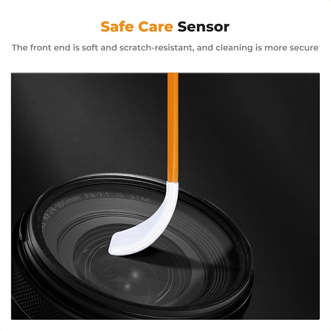 K&F CONCEPT 6 Pack Full-Frame Sensors Cleaning Swabs, DSLR SLR Digital Camera Dry CCD CMOS Clean Swabs Compatible with Nikon Sony Canon DSLR Camera Sensor, 24mm x 20mm - Image 5