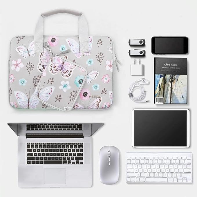 Hseok Laptop Sleeve 14 inch Case with Small Case, Compatible with MacBook Neo 14, MacBook Pro 14 M5/M4/M3/M2/M1, XPS 14 and Most 14 inch Notebooks, Neoprene Computer Handbag,B01F01