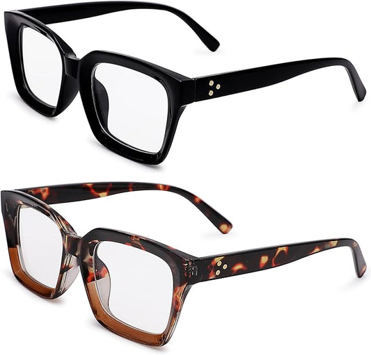 COASION Blue Light Blocking Eyeglasses Classic Thick Square Rim Frame Eyewear for Women Men
