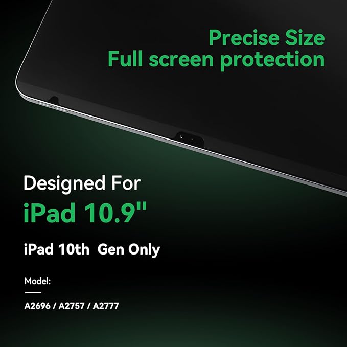 Magnetic Privacy Screen Protector Compatible with iPad A16 (10/11th Generation) 10.9 /11Inch 2022/2025 , Anti Glare Shield Anti Blue Light Filter, Bubble-Free Film Easy Install Black Security Guard