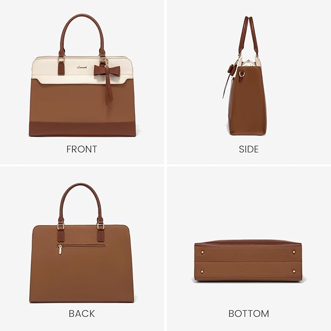 LOVEVOOK Laptop Tote Bag for Women,Leather Work Bag, Waterproof Business Teacher Bag,Large Computer Handbag Purse Briefcase,Office Gifts for Women