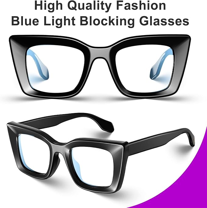VISOONE Cat Eye Blue Light Blocking Glasses TR90 Anti-glare Women Calida
