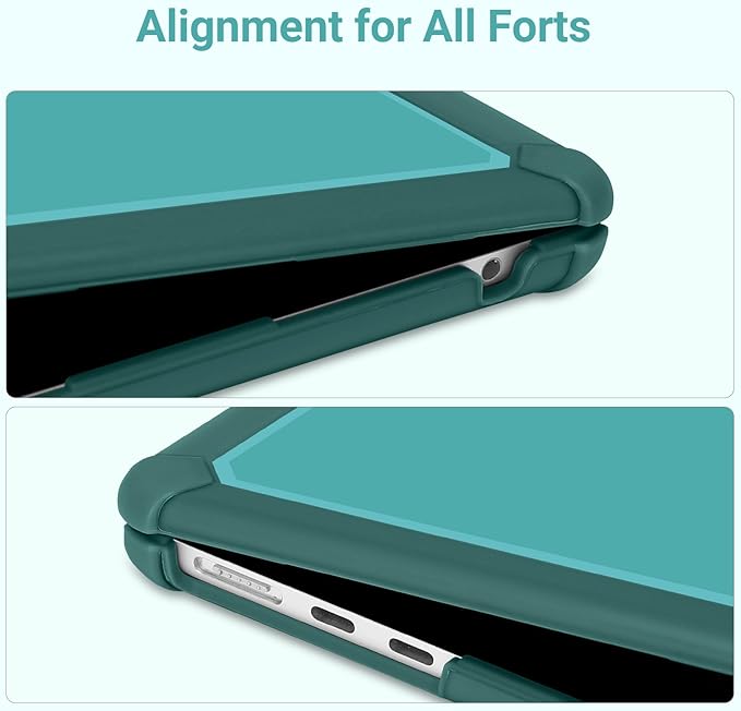 MOSISO Compatible with MacBook Air 13 inch Case M5 2026 M4 2025 M3 M2 2024-2022 A3449 A3240 A3113 A2681,3 in 1 Kit Crack-Resistant Heavy Duty Protective Plastic Hard Case with TPU Bumper, Teal Green