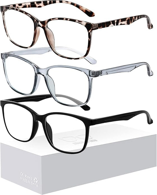 Oilway Blue-Light Blocking Glasses for Women Men - 3Pack Computer Reading/Gaming/TV/Phones Glasses Anti Eyestrain