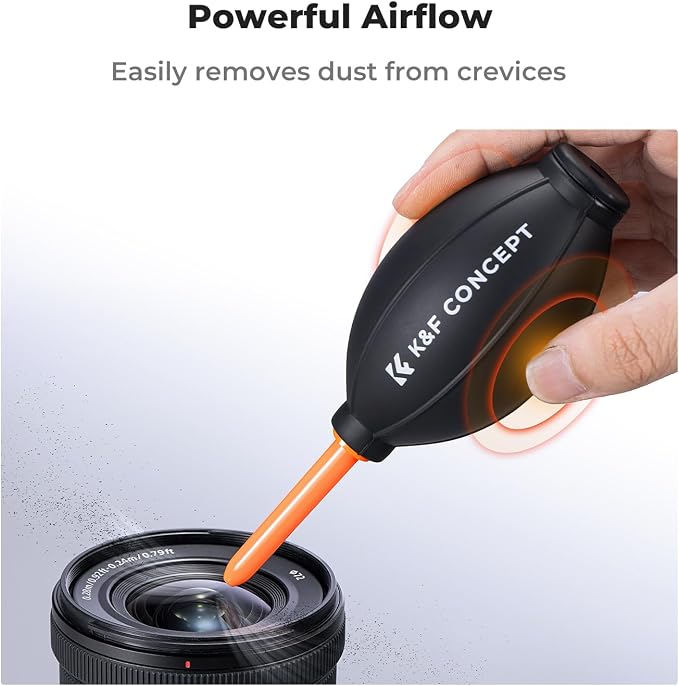 K&F CONCEPT Lens Air Blower, Rubber Bulb Air Pump Dust Blower Cleaner, with Long Nozzle for Cell Phone, Tablet, Camera Lens Sensors, Keyboard,Telescopes - Image 3