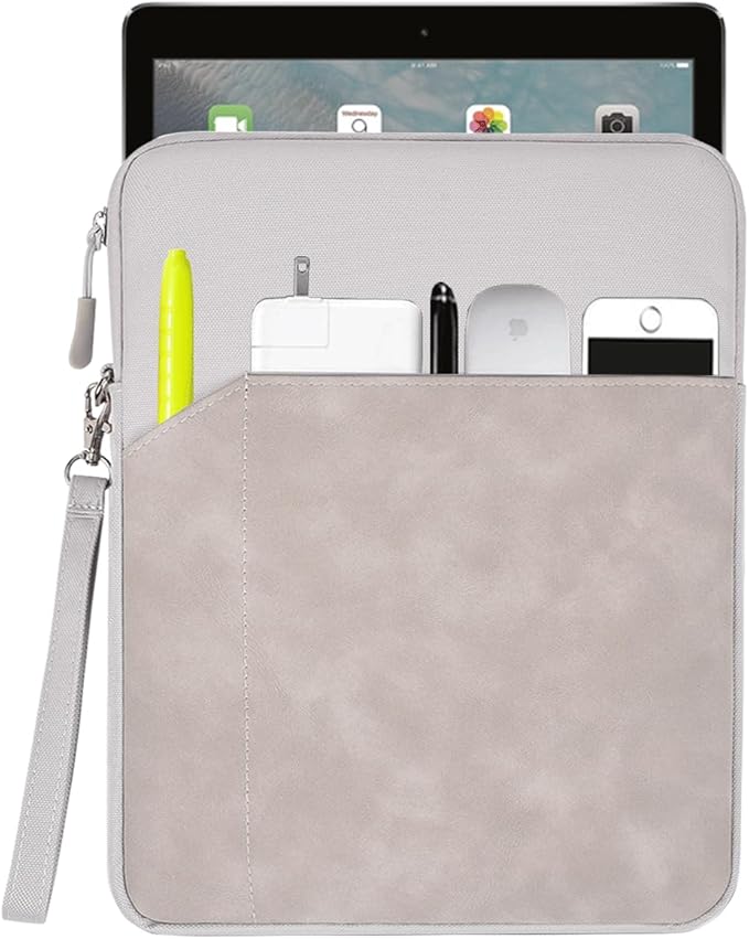 CAAORDKSO 7-8 Inch Tablet Sleeve Case for iPad mini (A17 Pro) 8.3", iPad mini 6/5/4/3/2/1, Samsung Galaxy Tab S2 8.0, Tab A 8.0, ZenPad Z8s 7.9, Amazon Fire HD 8 Tablet/ 8 Plus Tablet Bag Pouch, Grey