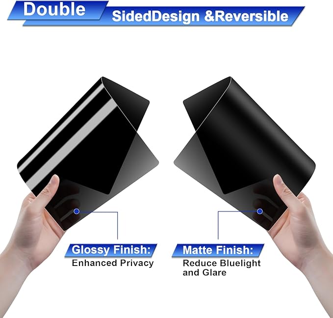 FILMEXT 14 Inch Laptop Privacy Screen Compatible with Lenovo Hp Dell Acer Asus Thinkpad Envy Xps -16:10 Aspect Ratio, Removable computer laptop privacy screen filter anti-blue light Anti Spy Shield